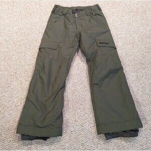 Burton The White Collection Dryride Snowboard Pants Womens XL Green Ski Winter